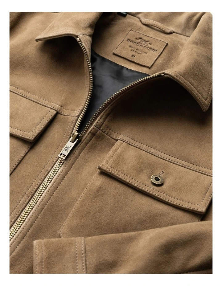 Waitomo Caves Leather Jacket in Taupe image 5