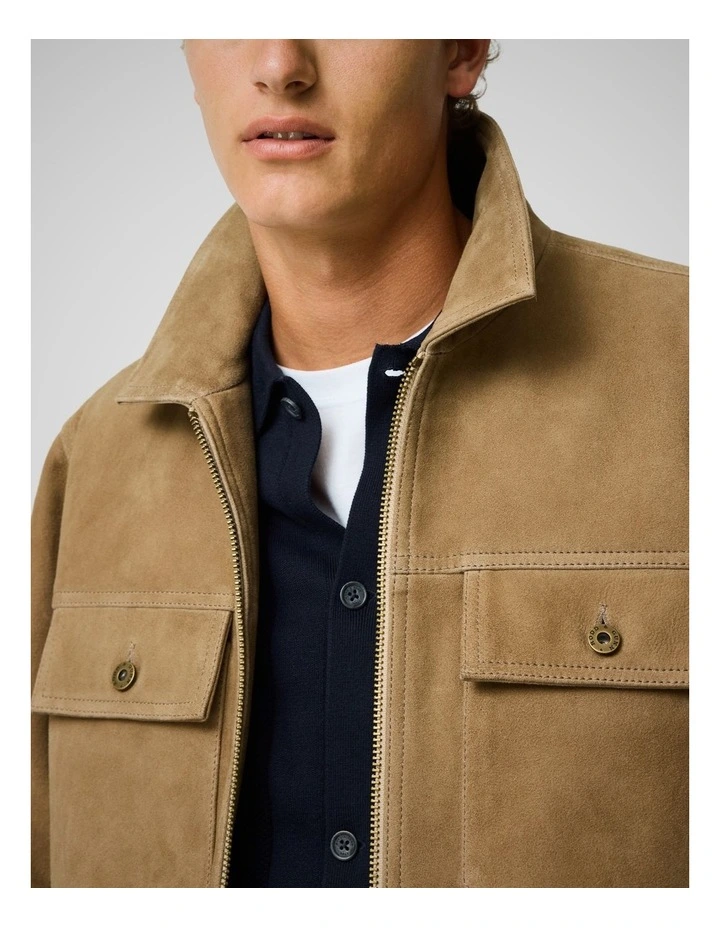 Waitomo Caves Leather Jacket in Taupe image 6