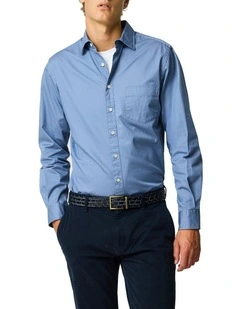 Mavis Lake Long Sleeve Sports Fit Shirt in Sky