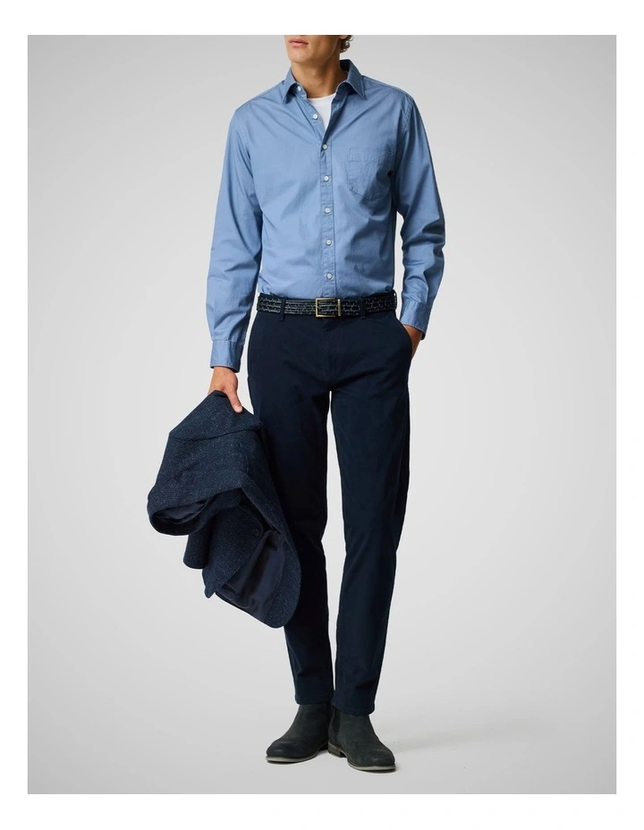 Mavis Lake Long Sleeve Sports Fit Shirt in Sky image 2