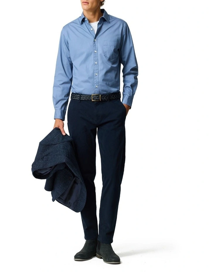 Mavis Lake Long Sleeve Sports Fit Shirt in Sky image 2