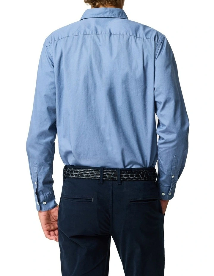 Mavis Lake Long Sleeve Sports Fit Shirt in Sky image 3