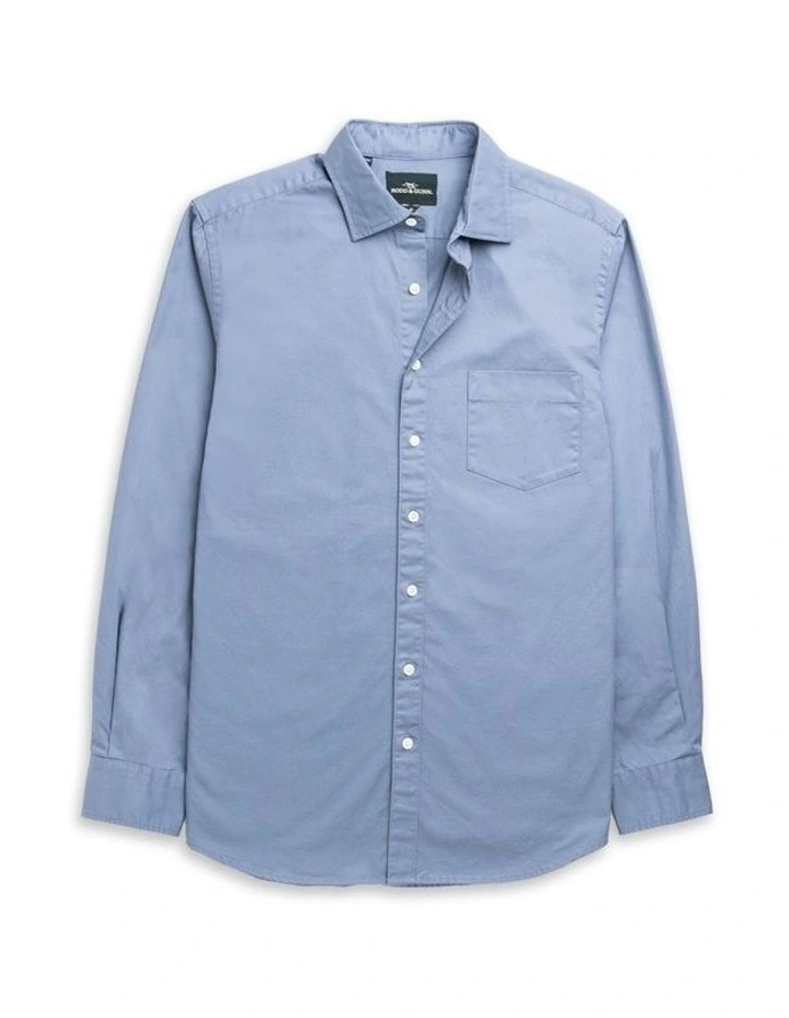 Mavis Lake Long Sleeve Sports Fit Shirt in Sky image 4