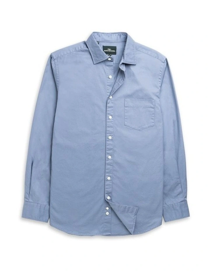 Mavis Lake Long Sleeve Sports Fit Shirt in Sky image 5