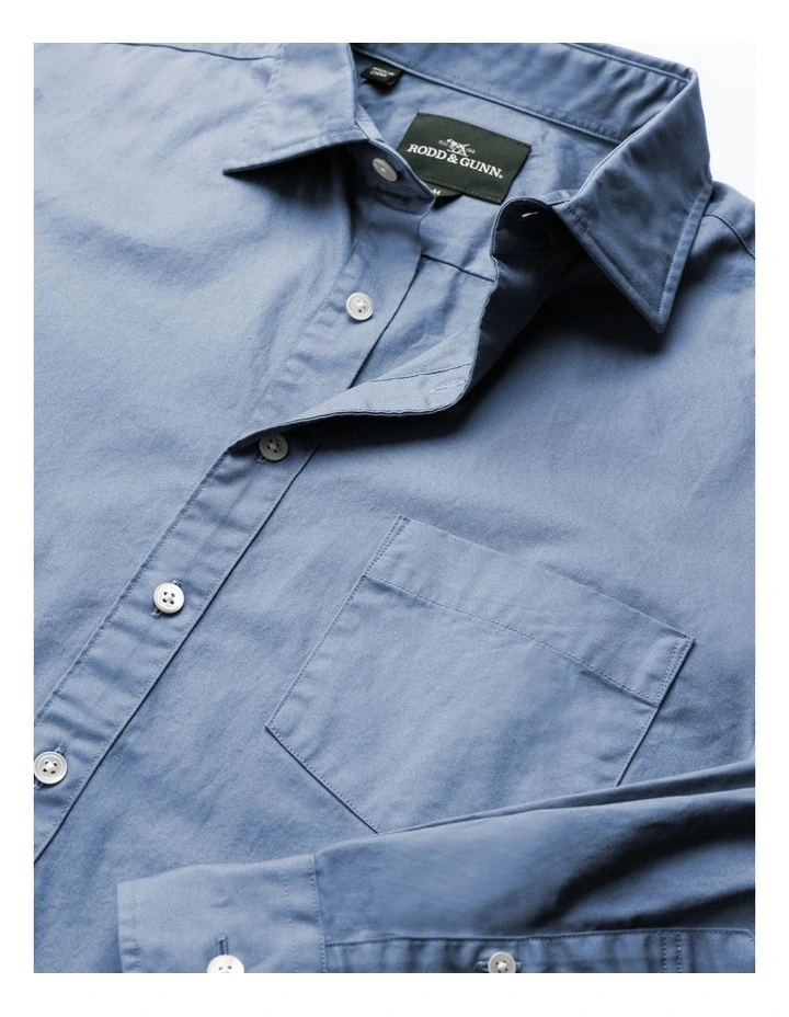 Mavis Lake Long Sleeve Sports Fit Shirt in Sky image 6