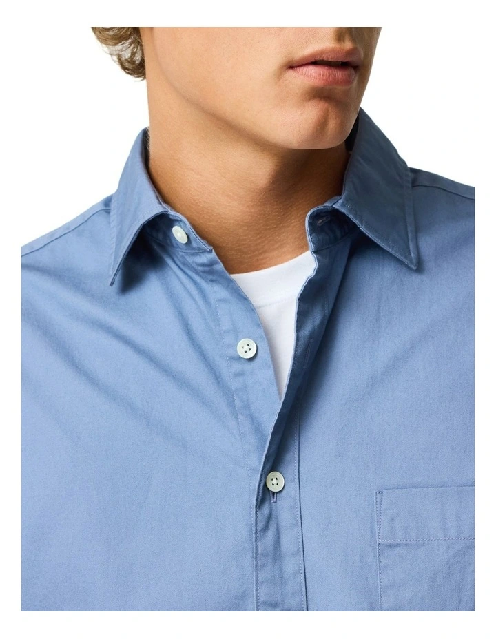 Mavis Lake Long Sleeve Sports Fit Shirt in Sky image 7