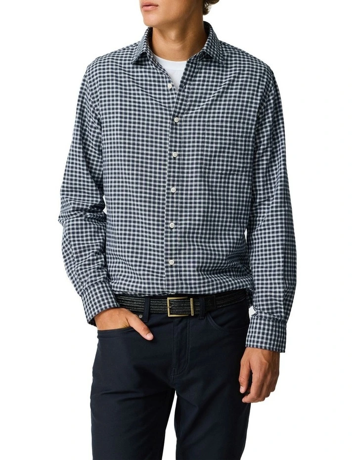 Mckerrow Long Sleeve Sports Fit Shirt in Royal image 1