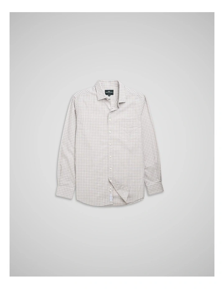 Mckerrow Long Sleeve Sports Fit Shirt in Oat image 4
