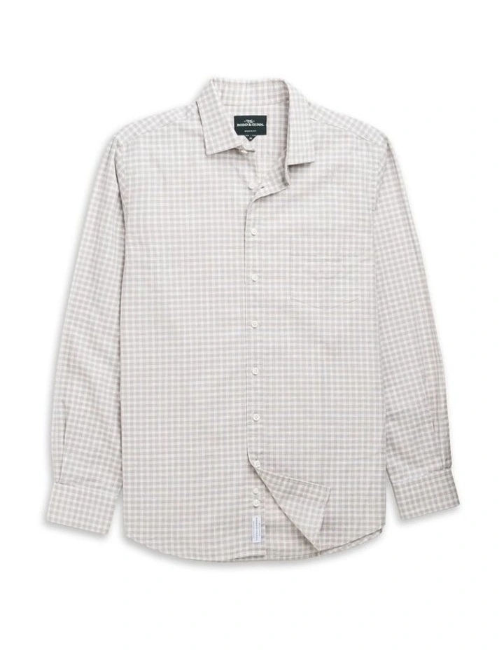 Mckerrow Long Sleeve Sports Fit Shirt in Oat image 4