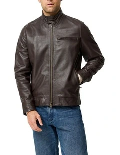Canvastown Leather Jacket in Espresso