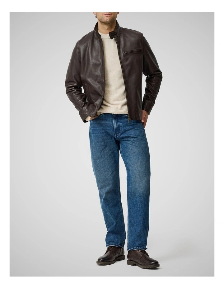 Canvastown Leather Jacket in Espresso image 2