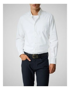 Freshford Long Sleeve Sports Fit Shirt in Snow