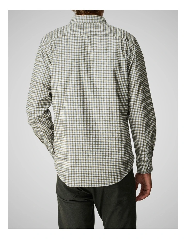 Gledknowe Long Sleeve Sports Fit Shirt in White image 3
