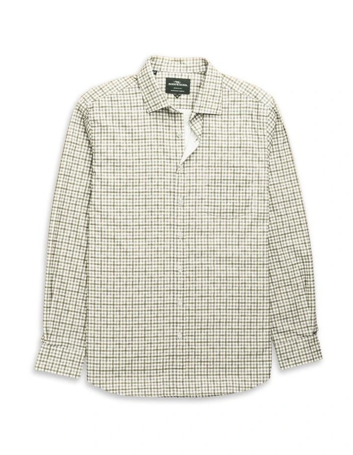 Gledknowe Long Sleeve Sports Fit Shirt in White image 4