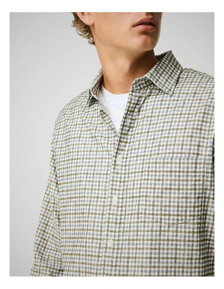 Gledknowe Long Sleeve Sports Fit Shirt in White image 6