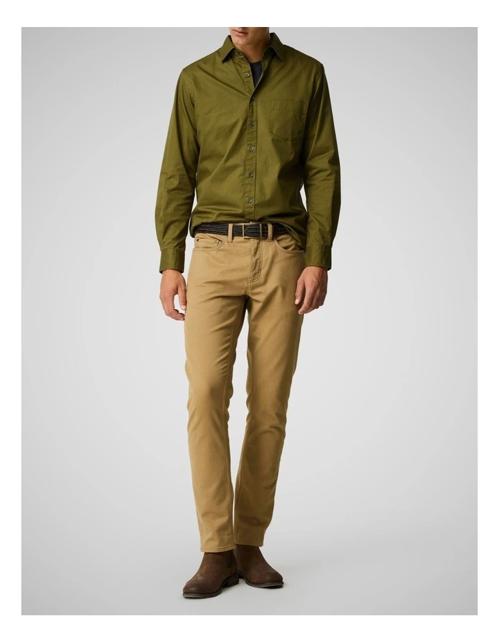 Mavis Lake Long Sleeve Sports Fit Shirt in Green image 2