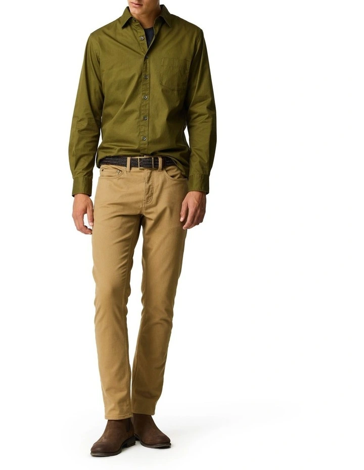 Mavis Lake Long Sleeve Sports Fit Shirt in Green image 2