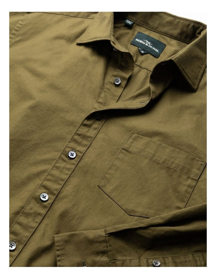 Mavis Lake Long Sleeve Sports Fit Shirt in Green image 5