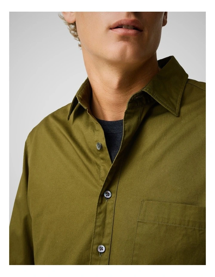 Mavis Lake Long Sleeve Sports Fit Shirt in Green image 6