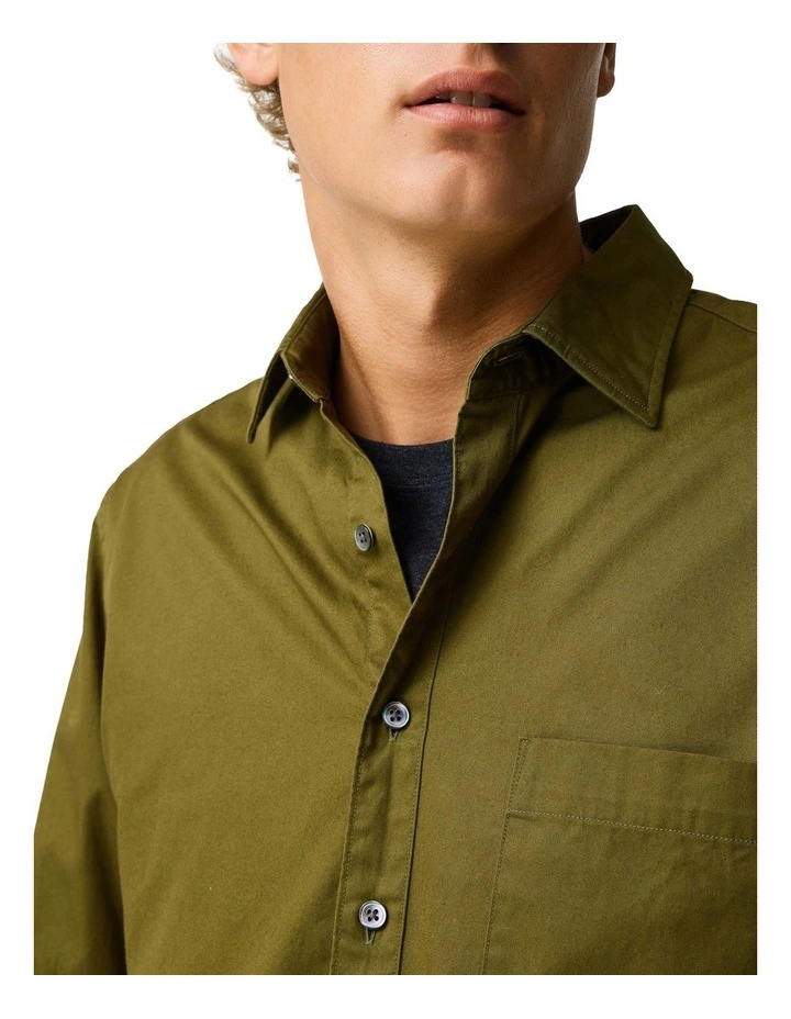 Mavis Lake Long Sleeve Sports Fit Shirt in Green image 6