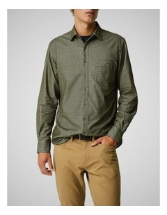 Little Jordan Spur Long Sleeve Sports Fit Shirt in Olive