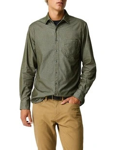 Little Jordan Spur Long Sleeve Sports Fit Shirt in Olive