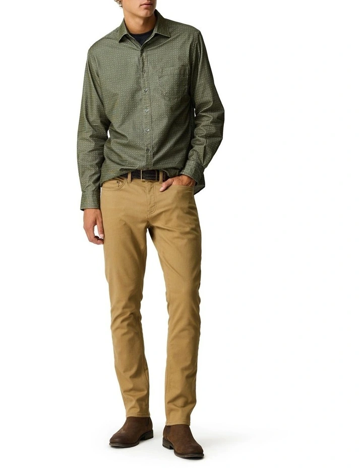 Little Jordan Spur Long Sleeve Sports Fit Shirt in Olive image 2