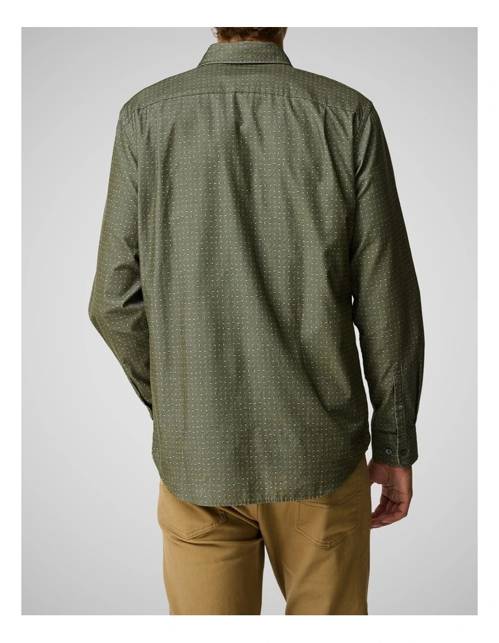 Little Jordan Spur Long Sleeve Sports Fit Shirt in Olive image 3