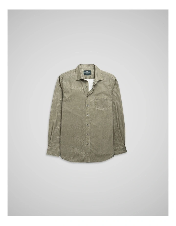Little Jordan Spur Long Sleeve Sports Fit Shirt in Olive image 4