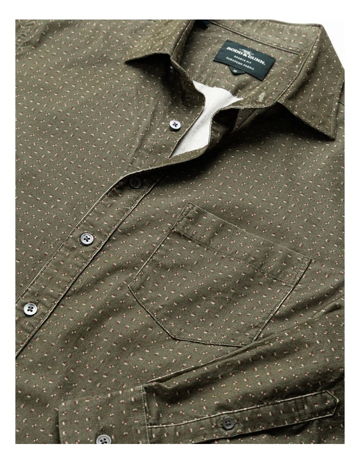 Little Jordan Spur Long Sleeve Sports Fit Shirt in Olive image 5