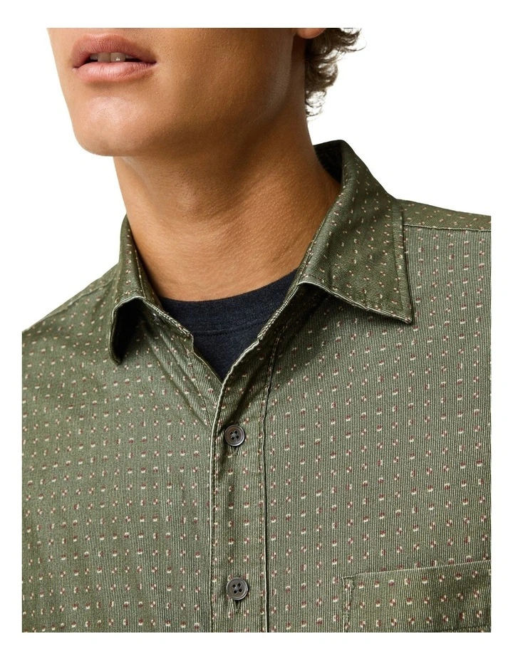 Little Jordan Spur Long Sleeve Sports Fit Shirt in Olive image 6