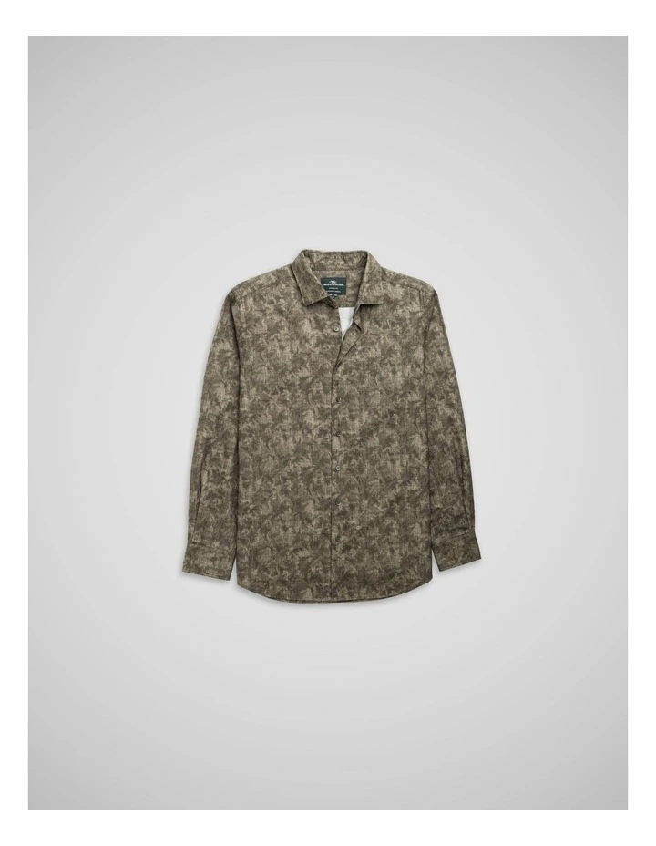 Campbell Valley Long Sleeve Sports Fit Shirt in Moss image 4