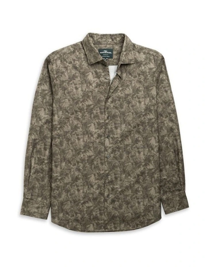 Campbell Valley Long Sleeve Sports Fit Shirt in Moss image 4