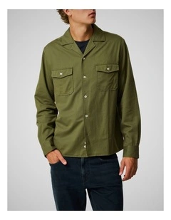 Salt Lake Long Sleeve Shirt in Moss