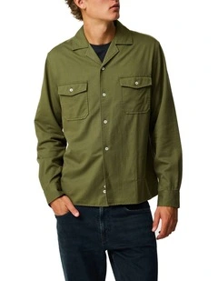 Salt Lake Long Sleeve Shirt in Moss