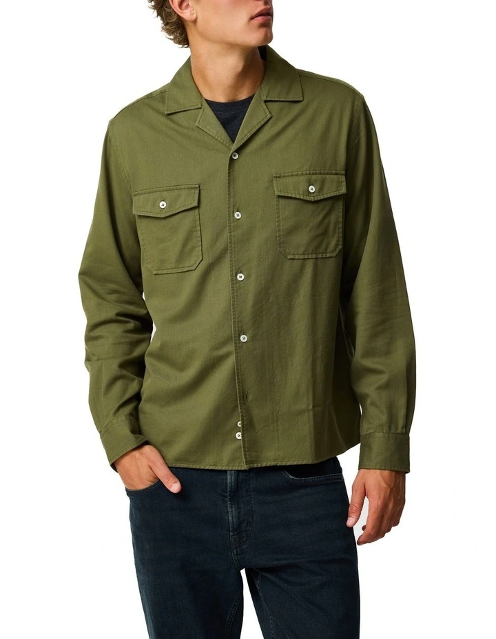 Salt Lake Long Sleeve Shirt in Moss image 1