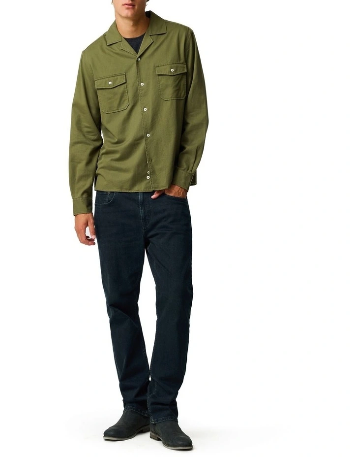 Salt Lake Long Sleeve Shirt in Moss image 2