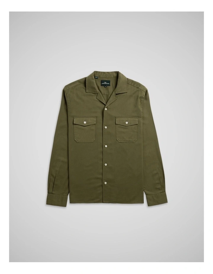 Salt Lake Long Sleeve Shirt in Moss image 4