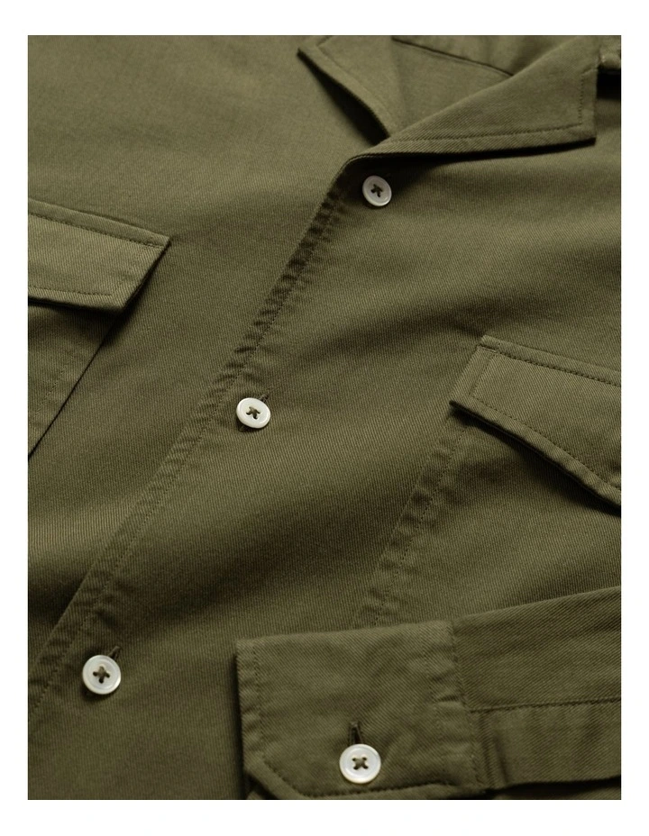 Salt Lake Long Sleeve Shirt in Moss image 5