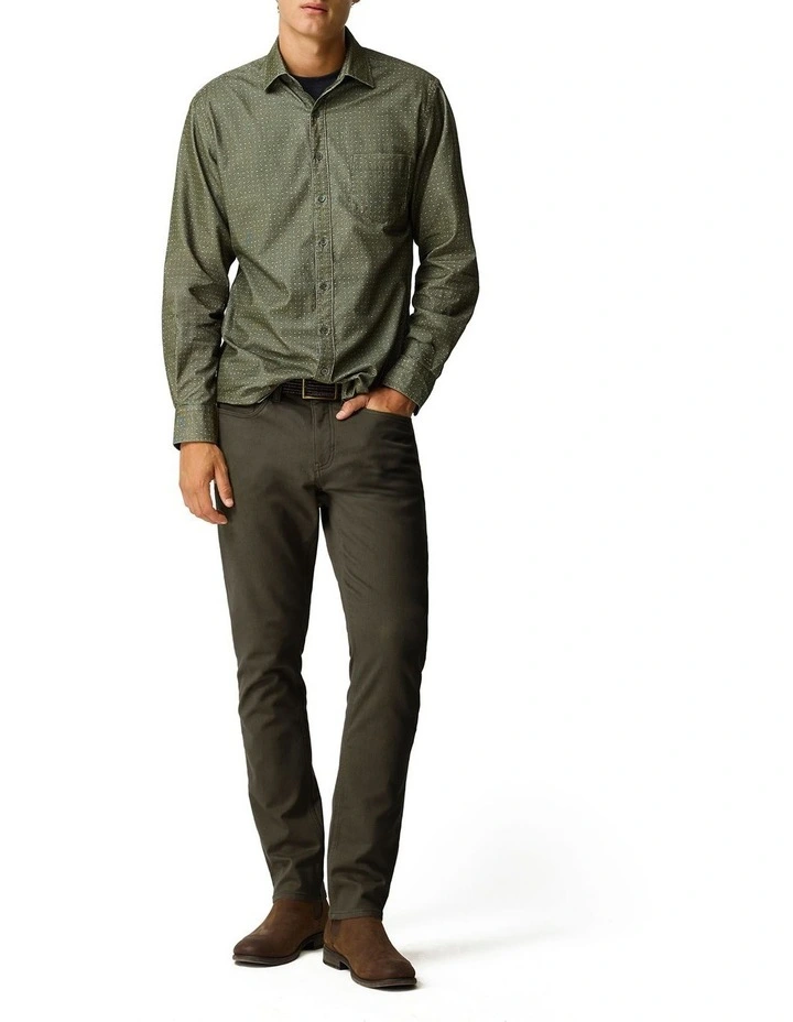 Motion Melange Straight Fit Jean Regular Leg in Bayleaf image 2