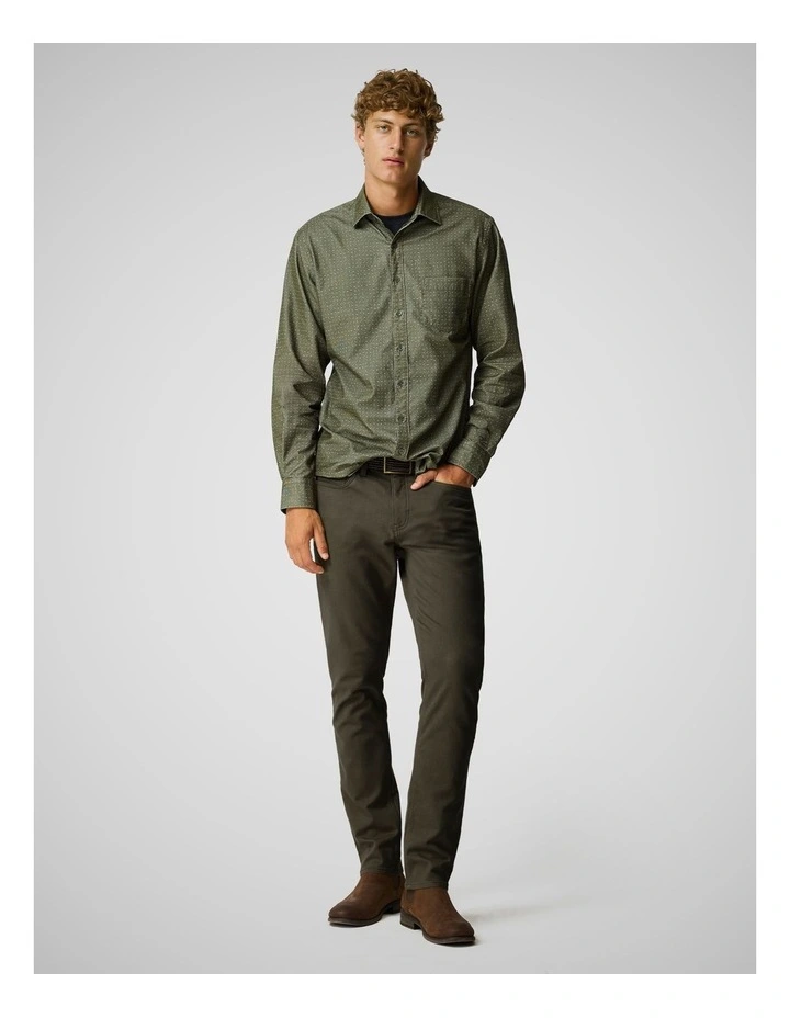 Motion Melange Straight Fit Short Leg Jean in Bayleaf image 2