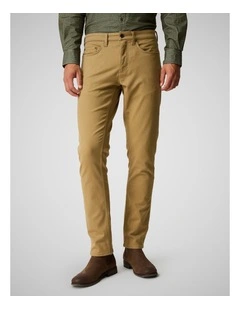 Motion Melange Long Leg Straight Fit Jean in Desert