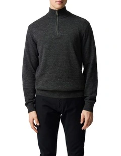 Fortrose 1/4 Zip Knit in Ash