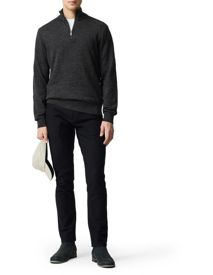 Fortrose 1/4 Zip Knit in Ash image 2