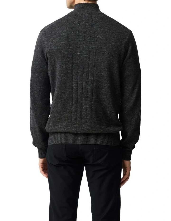Fortrose 1/4 Zip Knit in Ash image 3