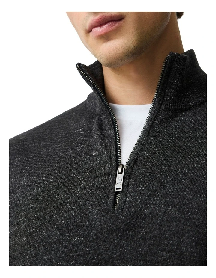 Fortrose 1/4 Zip Knit in Ash image 4