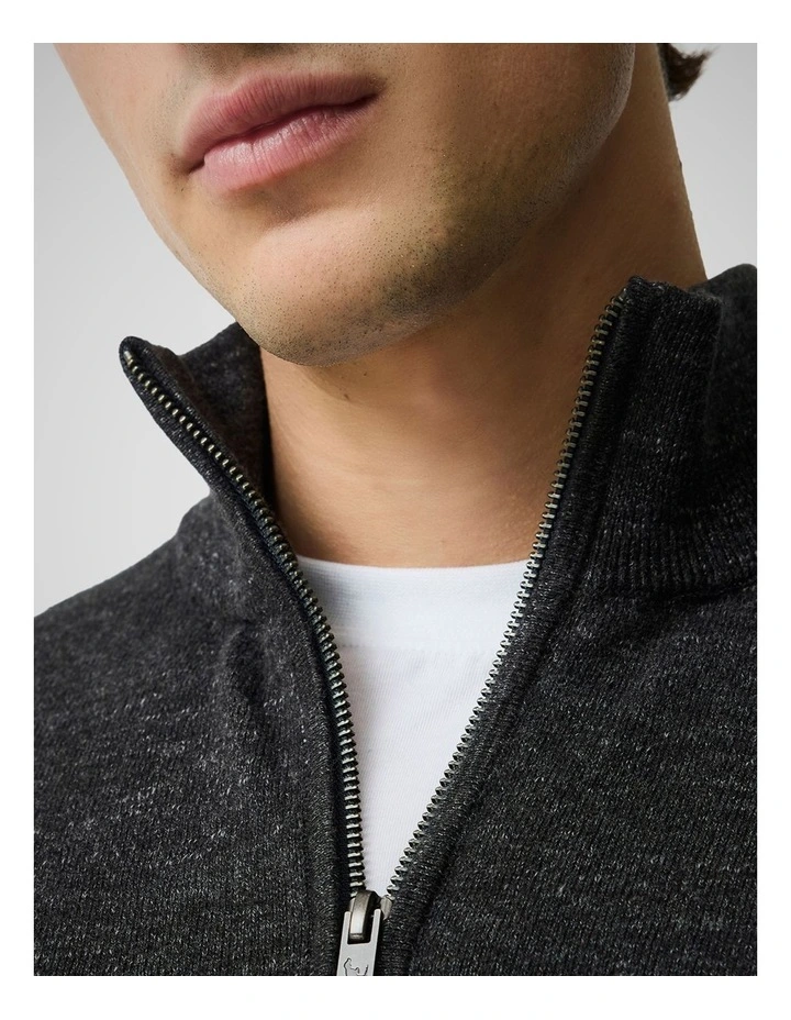 Fortrose 1/4 Zip Knit in Ash image 4