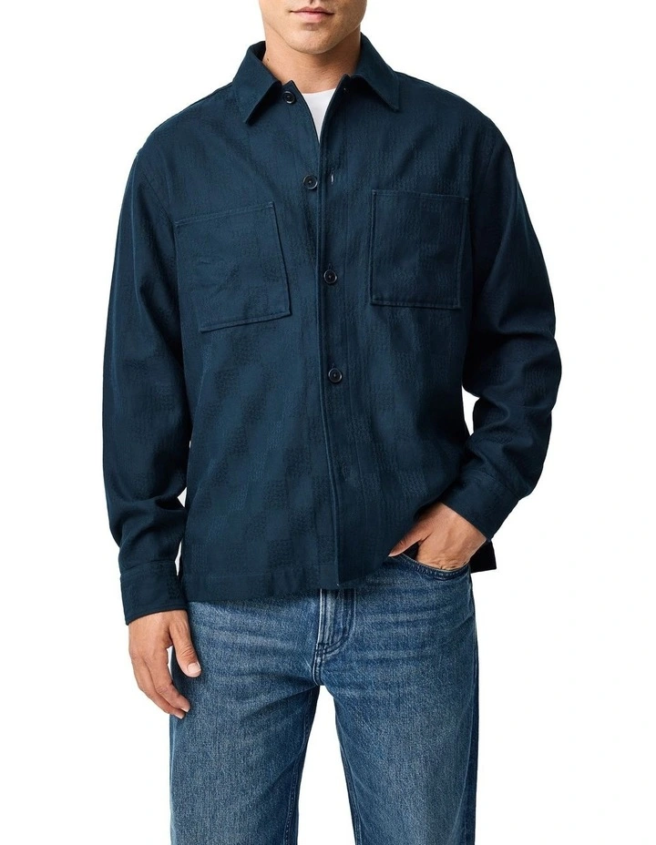 The Fortress Long Sleeve Shirt in Navy image 1