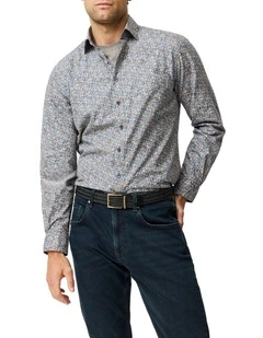 Lancashire Creek Long Sleeve Sports Fit Shirt in Botanical