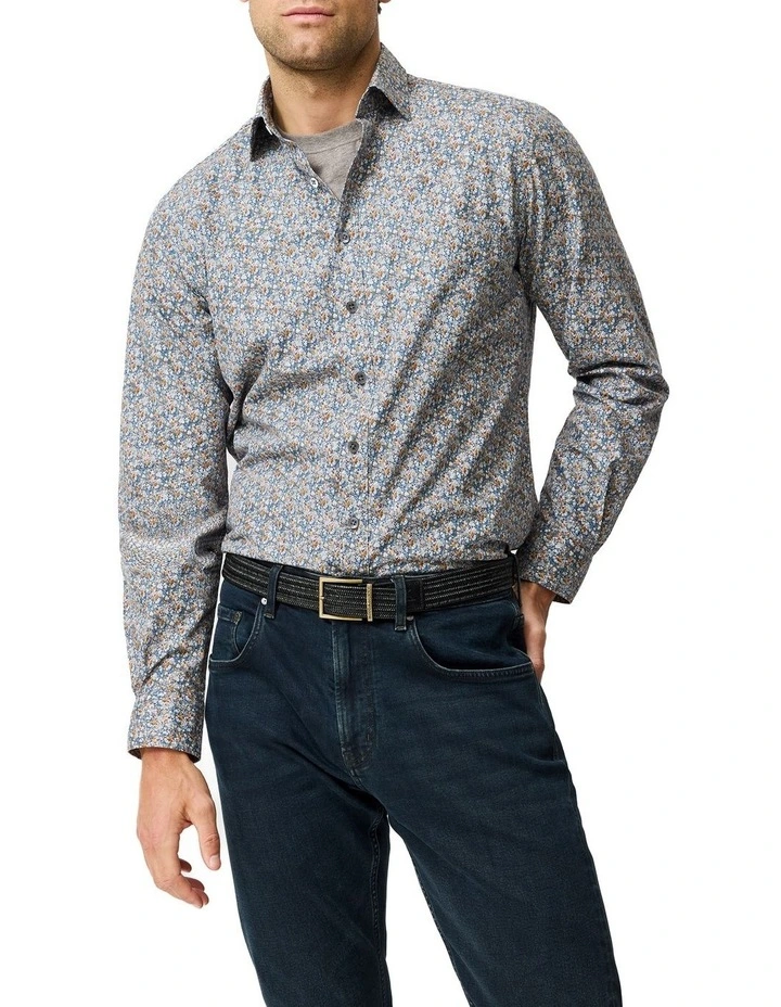 Lancashire Creek Long Sleeve Sports Fit Shirt in Botanical image 1